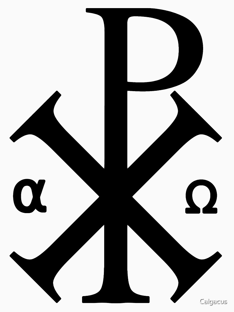 Black Chi Rho symbol.